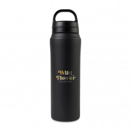 Personalized Aviana Rowan Recycled Water Bottle - 16 Oz. - Black