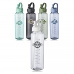 Logo Branded Stella Plastic Water Bottle with Measurements 40 oz