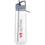 30 oz h2go Angle (Storm Gray) with Logo