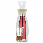 17 Oz. Dual Wall Vacuum Sealed Water Bottle Gift Set - Raw Almonds with Logo