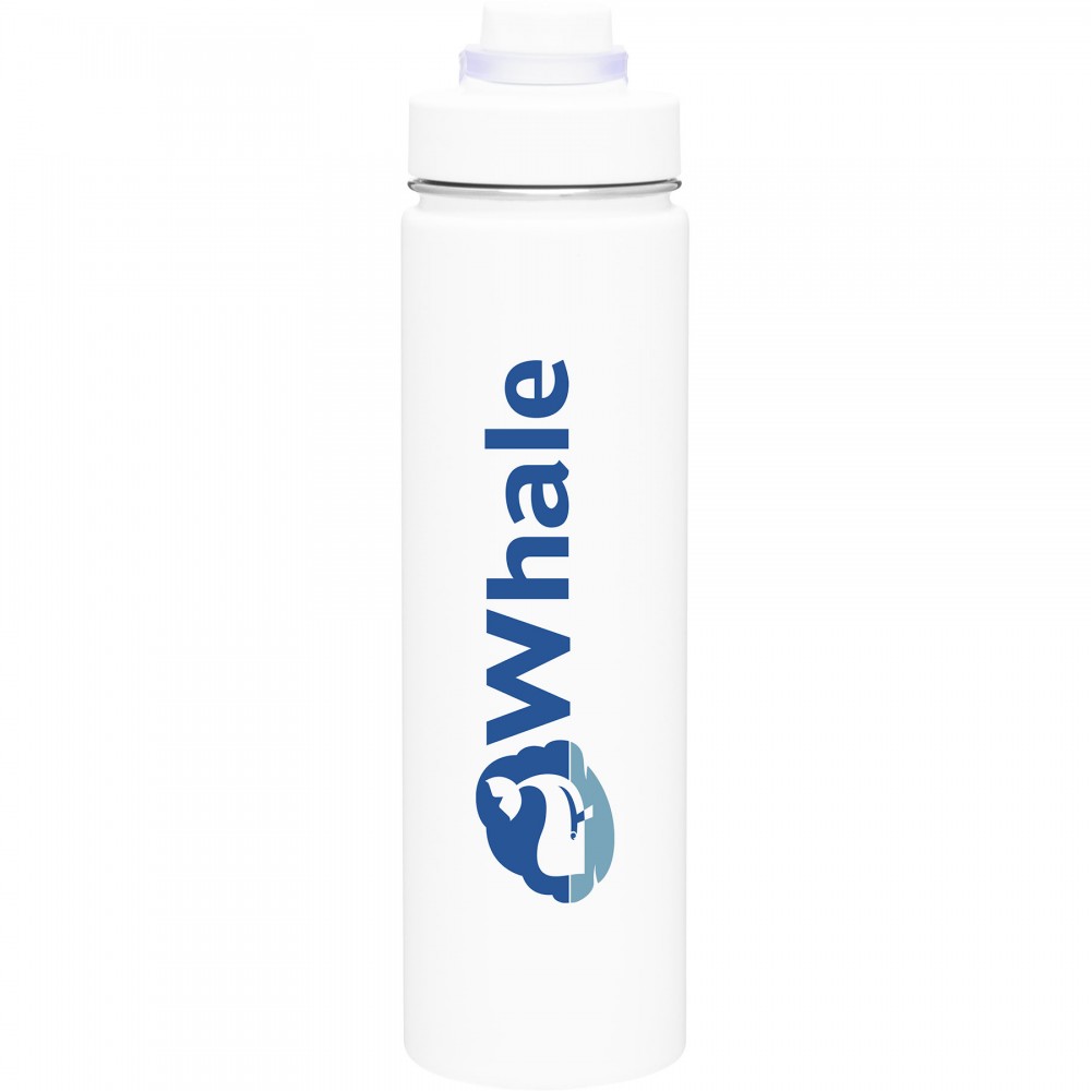 Personalized 24 oz h2go Conquer (Matte White)