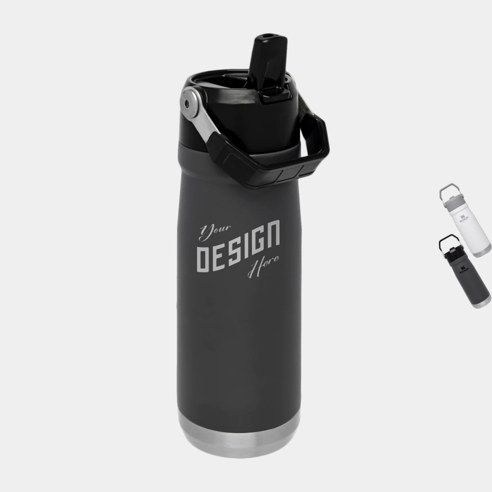 22 oz Stanley Stainless Steel Insulated IceFlow Flip Straw Water Bottle with Logo 22 oz Stanley Stainless Steel Insulated IceFlow Flip Straw Water Bottle with Logo