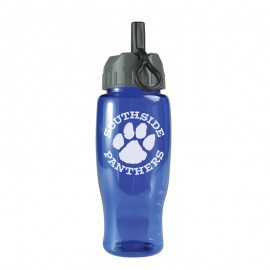 Customized 27 Oz. Poly-Pure Sports Bottle w/Flip Straw Lid