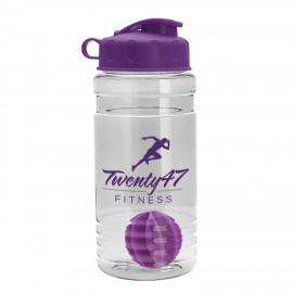 20 Oz. Transparent Shaker Bottle w/Flip Top Lid with Logo