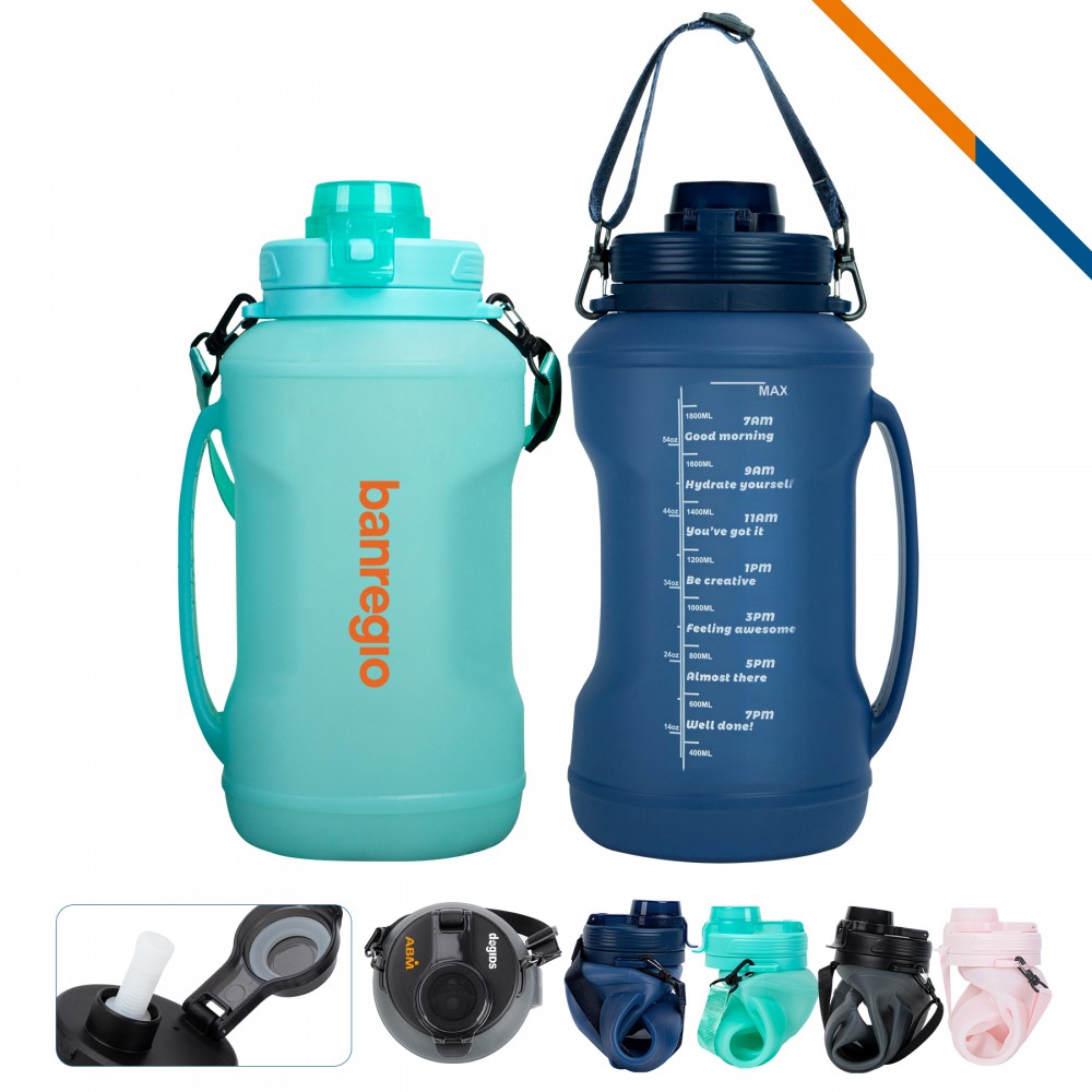 Logo Branded Dair Collapsible Water Bottle