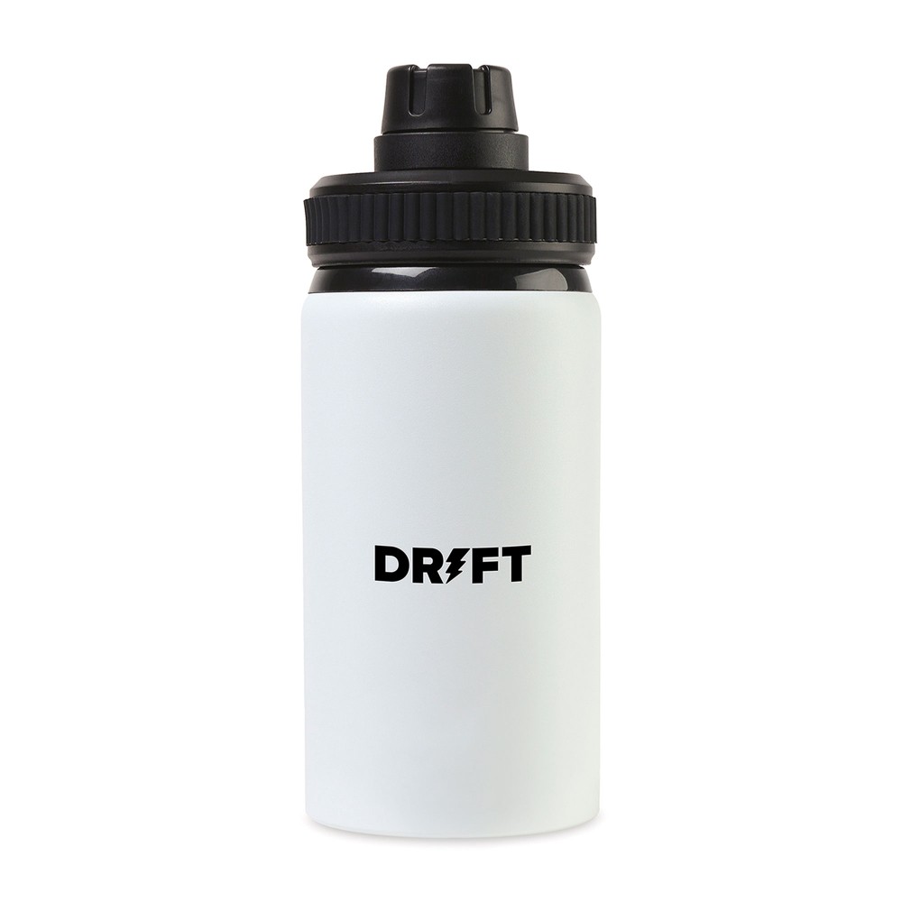 Jett Aluminum Chug Lid Hydration Bottle - 16 Oz. - White with Logo