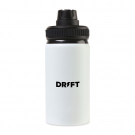 Jett Aluminum Chug Lid Hydration Bottle - 16 Oz. - White with Logo