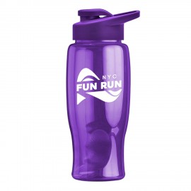 Customized Poly-pure 27 oz. Transparent Bottle with Drink thru lid