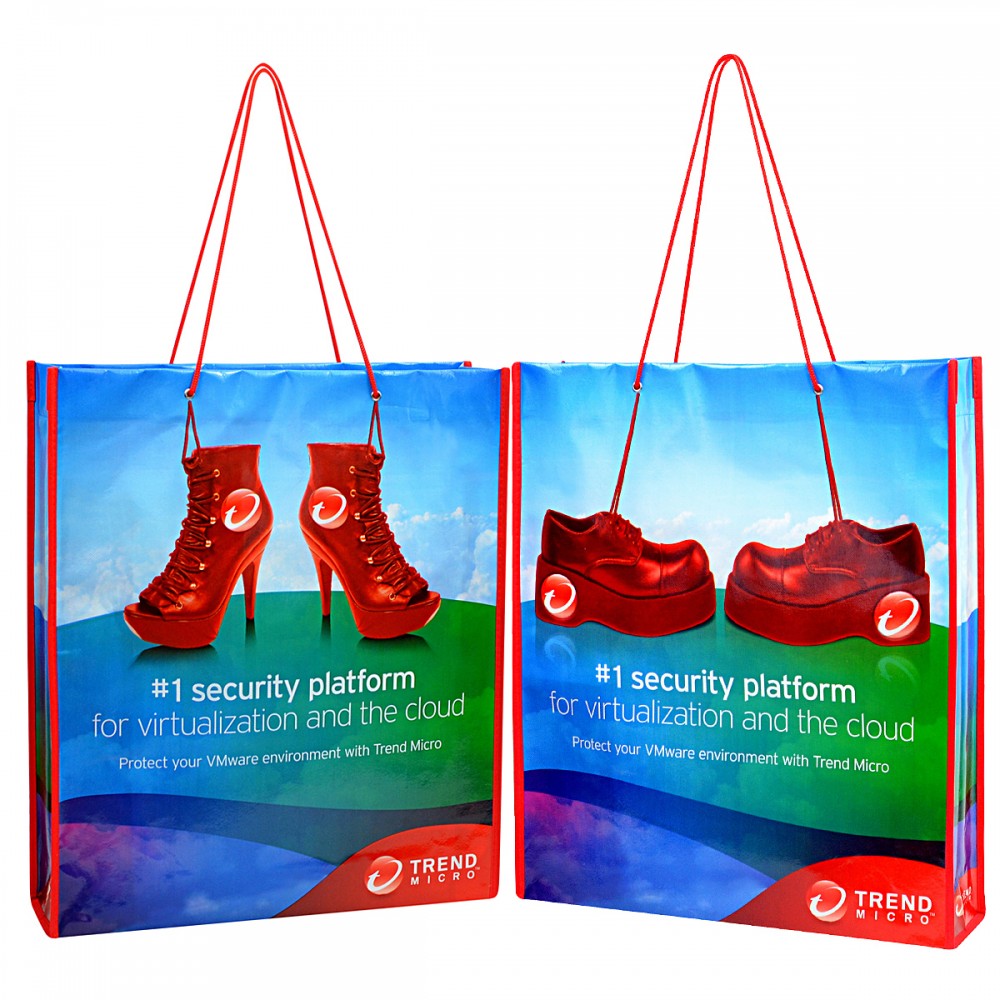 Custom 120g Laminated Non-Woven PP Tote Bag 15"x18"x3" with Logo