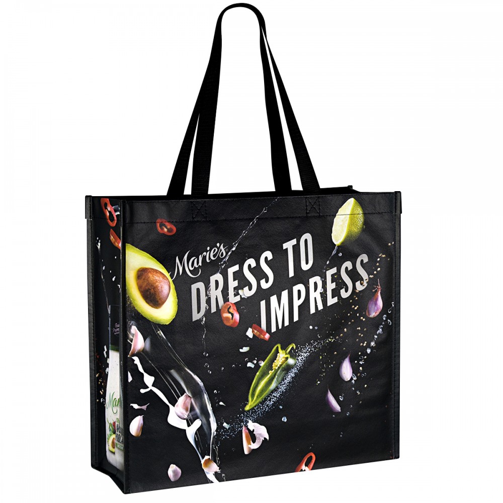 Custom 120g Laminated Non-Woven Promotional Tote Bag 16"x14"x6" with Logo