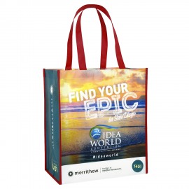 Custom 120g Laminated Non-Woven PP Tote Bag 13"x15"x8" with Logo