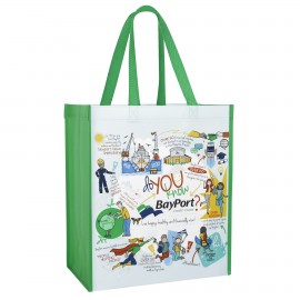 Promotional Custom 140g Double Laminated Non-Woven PP Tote Bag 13"x15"x8"