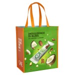 Custom Full-Color Laminated RPET (recycled from plastic bottles)Tote Bag 13"x15"x8" with Logo