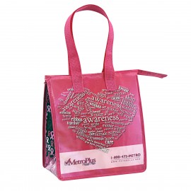 Full-Color 120g Laminated Non-Woven Insulated Awareness Lunch Bag w/Zipper Closure 9"x10"x5.5" with Logo  Full-Color 120g Laminated Non-Woven Insulated Awareness Lunch Bag w/Zipper Closure 9"x10"x5.5" with Logo