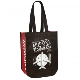 Round Cornered Lululemon Style Laminated Gift Bag 9"x12"x4.5" with Logo  Round Cornered Lululemon Style Laminated Gift Bag 9"x12"x4.5" with Logo