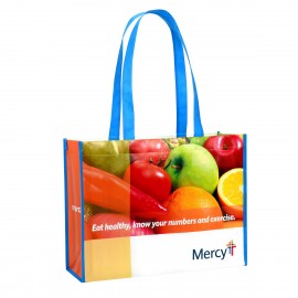 Custom Custom Full-Color Laminated Non-Woven Promotional Tote Bag 15"x11.5"x5"
