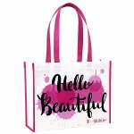 Custom Full-Color Laminated Non-Woven Promotional Tote Bag15"x11.5"x5" with Logo