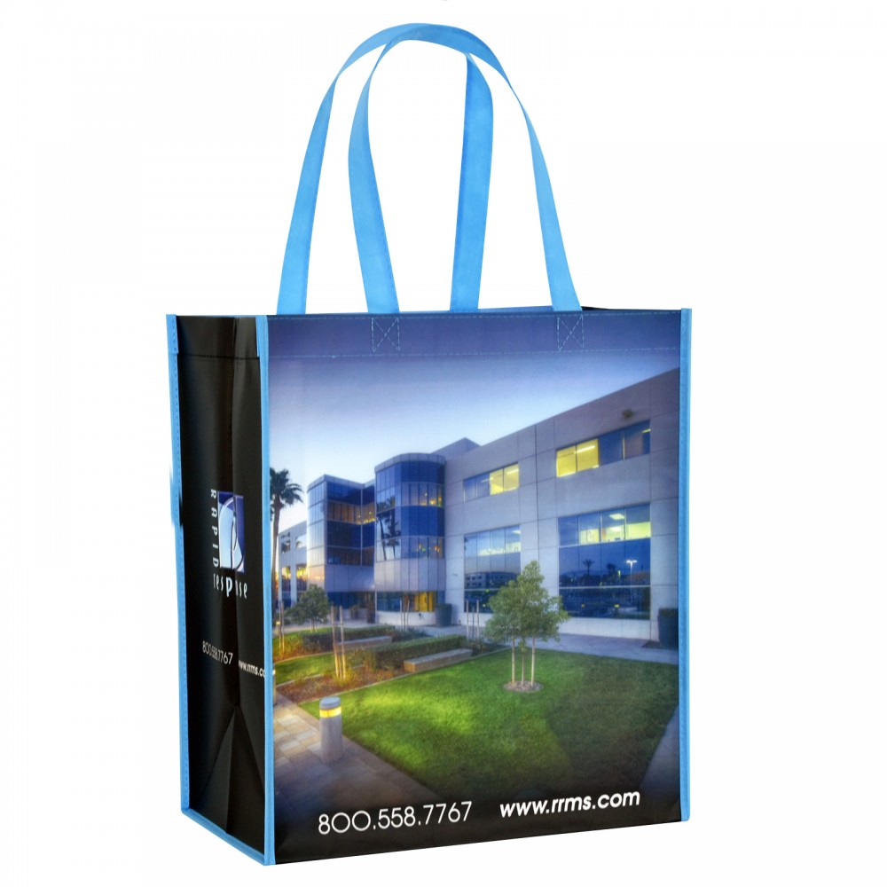 Personalized Custom 120g Laminated Non-Woven PP Tote Bag 13"x15"x8"