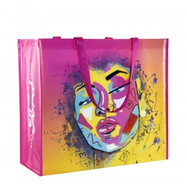 Custom Full-Color Laminated Non-Woven Promotional Tote Bag 18"x14"x8" with Logo  Custom Full-Color Laminated Non-Woven Promotional Tote Bag 18"x14"x8" with Logo