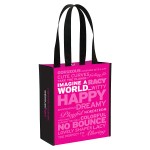 Custom Full-Color Laminated Non-Woven Promotional Tote Bag 9"x12"x4.5" with Logo