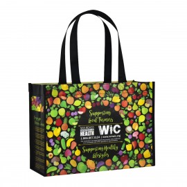Custom Full-Color Laminated Non-Woven Promotional Tote Bag12.5"x9"x5" with Logo