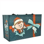 Custom Full-Color Laminated Holiday Shopping Bag 24"X15"X10 with Logo