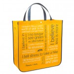 Custom 150g Laminated RPET Round Cornered Tote Bag 18"x18.75"x7"