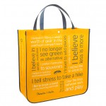  Custom 150g Laminated RPET Round Cornered Tote Bag 18"x18.75"x7"