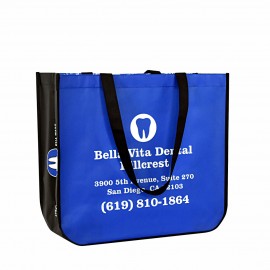 Custom Full-Color Laminated Non-Woven Lululemon Style Round Cornered Promotional Tote Bag 16"x14"x6" with Logo  Custom Full-Color Laminated Non-Woven Lululemon Style Round Cornered Promotional Tote Bag 16"x14"x6" with Logo
