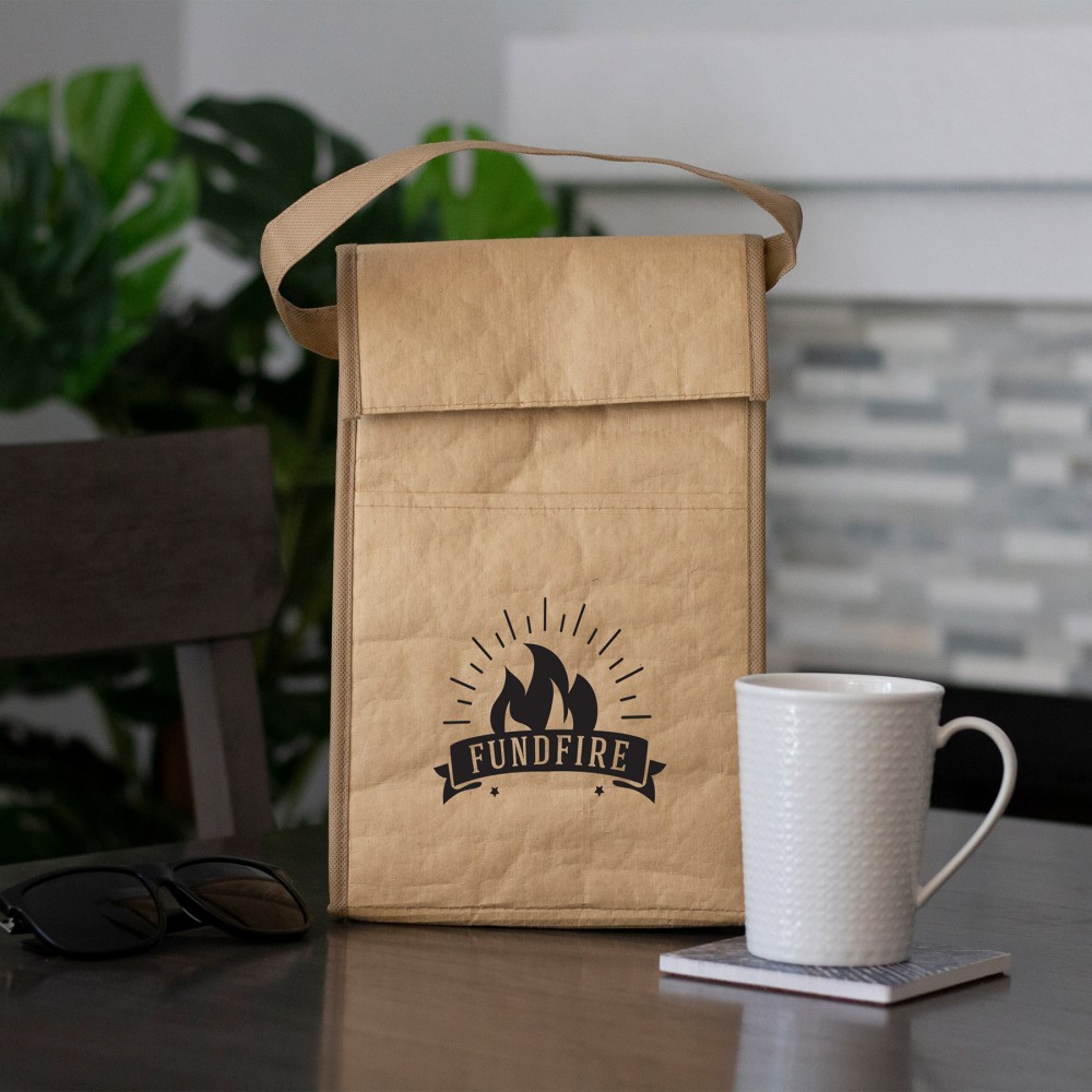 Kraft Paper Retro Brown Bag Luncher with Logo