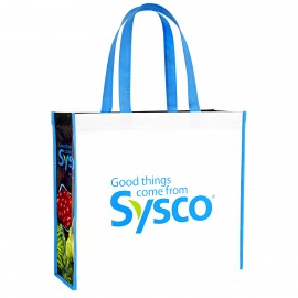 Custom Full-Color Laminated Non-Woven Promotional Tote Bag 15.5"x14"x5.5" with Logo