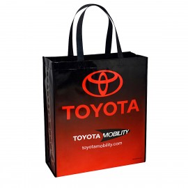 Custom Full-Color Laminated Non-Woven Promotional Tote Bag16"x18"x6" with Logo