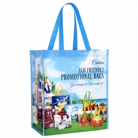 Custom Custom Full-Color Eco-Friendly Laminated Non-Woven Reusable Promotional Tote Bag 13"x15"x8"  Custom Custom Full-Color Eco-Friendly Laminated Non-Woven Reusable Promotional Tote Bag 13"x15"x8"