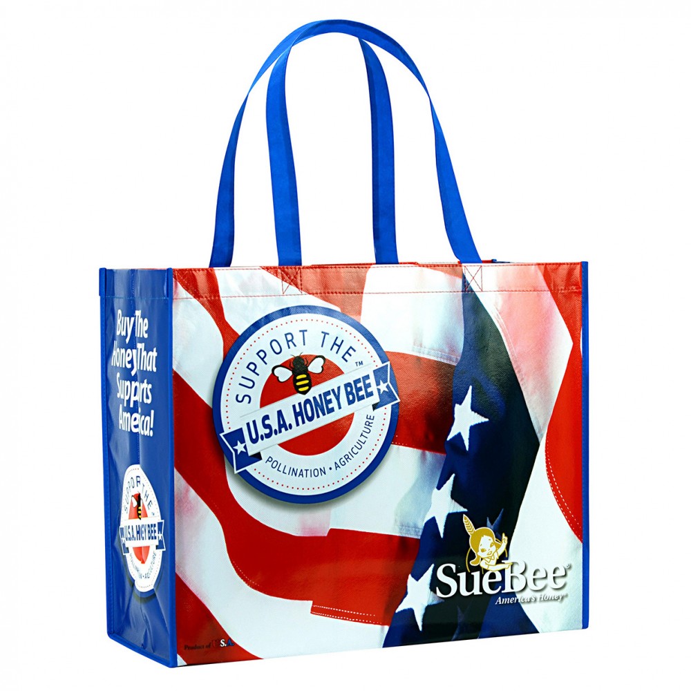 Personalized Custom Full-Color Laminated Non-Woven Promotional Tote Bag18"x15"x8"