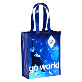 Personalized Custom Full-Color Laminated Non-Woven Promotional Tote Bag 9"x12"x4.5"