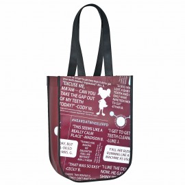 Round Cornered Lululemon Style Laminated Promotional Gift Bag 9"x12"x4.5" with Logo  Round Cornered Lululemon Style Laminated Promotional Gift Bag 9"x12"x4.5" with Logo