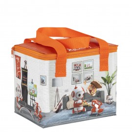 Customized Custom Full-Color 145g Laminated Woven Insulated 6-Can Cooler Bag 8"x6.5"x6.75"