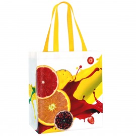 Custom 145g Laminated Woven Reusable Grocery Bag 13"x15"x8" with Logo  Custom 145g Laminated Woven Reusable Grocery Bag 13"x15"x8" with Logo