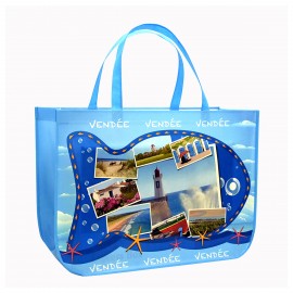 Customized Custom Laminated Non-Woven Round Cornered Promotional Bag18"x13"x6"