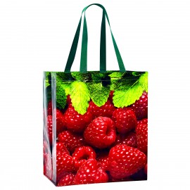 Custom 145g Laminated Woven Reusable Grocery Bag 13"x15"x8" with Logo