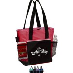 Personalized Premium Insulated 16 Pack Cooler Tote Bag w/ Front Pocket & Dual Side Mesh Pocket (15" x 12" x 6")