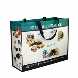 Logo Branded Custom Full-Color Double Laminated Non-Woven Promotional Tote Bag19"x15"x7"  Logo Branded Custom Full-Color Double Laminated Non-Woven Promotional Tote Bag19"x15"x7"