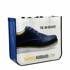 Custom Laminated Non-Woven Round Cornered Shopping Bag 16"x14.5"x6" with Logo  Custom Laminated Non-Woven Round Cornered Shopping Bag 16"x14.5"x6" with Logo