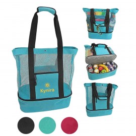 Large Capacity Mesh Tote Cooler Bag with Logo