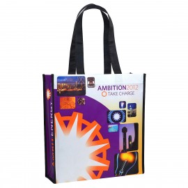 Personalized Custom Full-Color Laminated Non-Woven Promotional Tote Bag12"x13"x8"