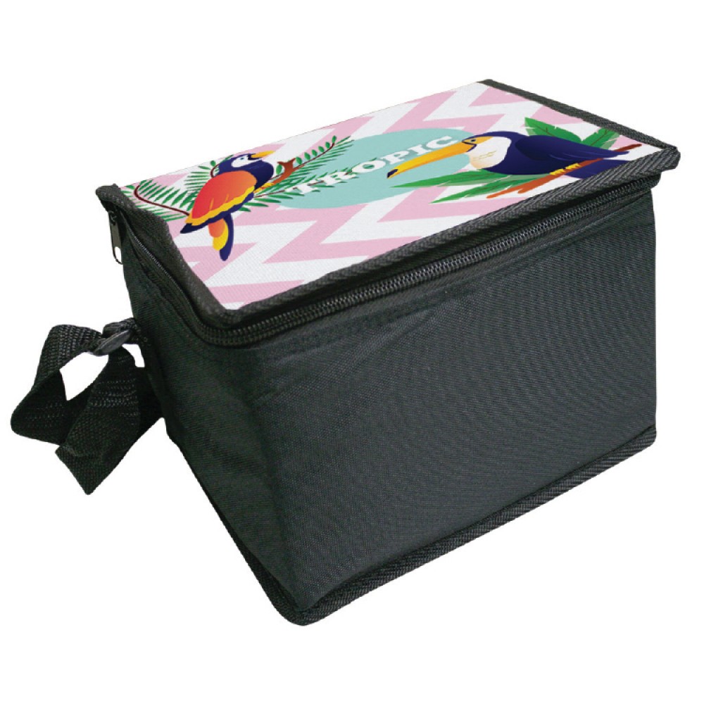 6 Pack Cooler- Full Color on Top with Logo