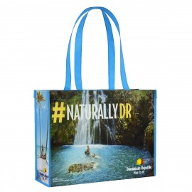 Customized Custom Full-Color Laminated Non-Woven Promotional Tote Bag 15"x11.5"x5"