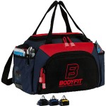 Premium Insulated 8 Pack Duffle Cooler Bag w/ Multiple Pockets (11" x 7" x 6.5") with Logo
