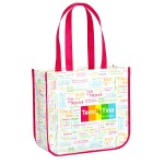 Custom Full-Color Laminated Non-Woven Round Cornered Promotional Tote Bag15.75"x14.5"x6" with Logo