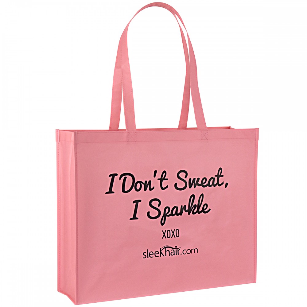 Custom 120g Laminated Non-Woven PP Tote Bag 20"x16"x6" with Logo